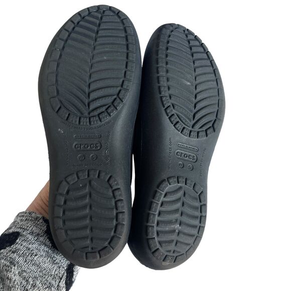 Crocs Kadee Ballet Flats Womens Size 5 Black Slip On Slingback Comfort - Picture 5 of 6